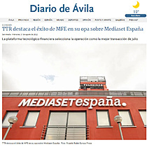 TTR destaca el xito de MFE en su opa sobre Mediaset Espaa